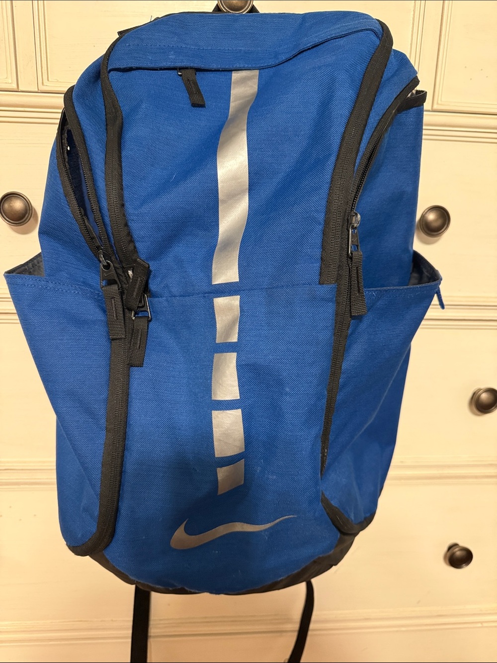 Nike Blue Backpack with Reflective Silver Accents